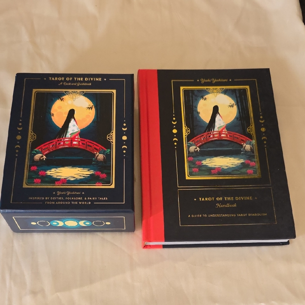 Tarot of the Divine Deck W/ Guidebook & Handbook - Navy, Red, Gold